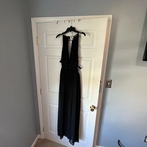 Super cute black maxi cutout dress
